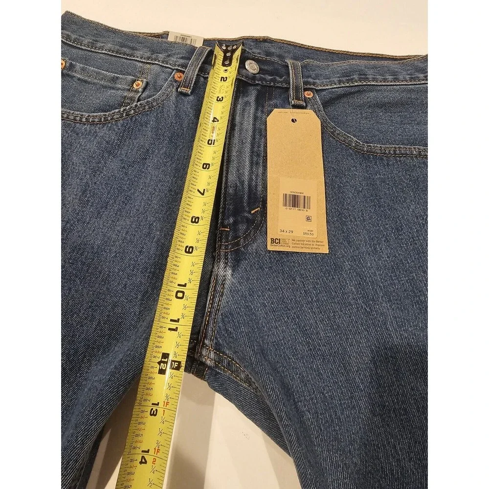 Levi's 505 Men's 505-4891 Regular Extra Room,  Straight Leg jeans Blue 34wx30 - Picture 8 of 11